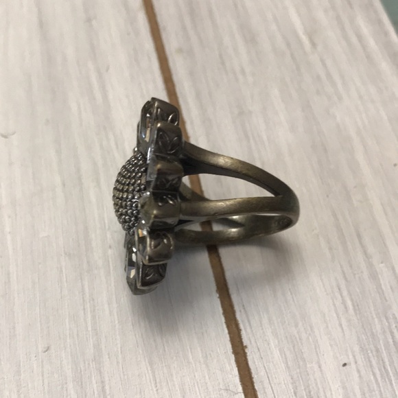 Fossil Sunflower Ring 7.5 Rhinestones Chunky Fun - Picture 11 of 13